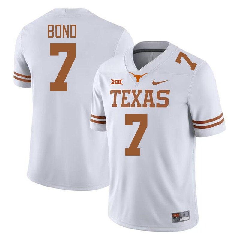 Men #7 Isaiah Bond Texas Longhorns College Football Jerseys Stitched-White